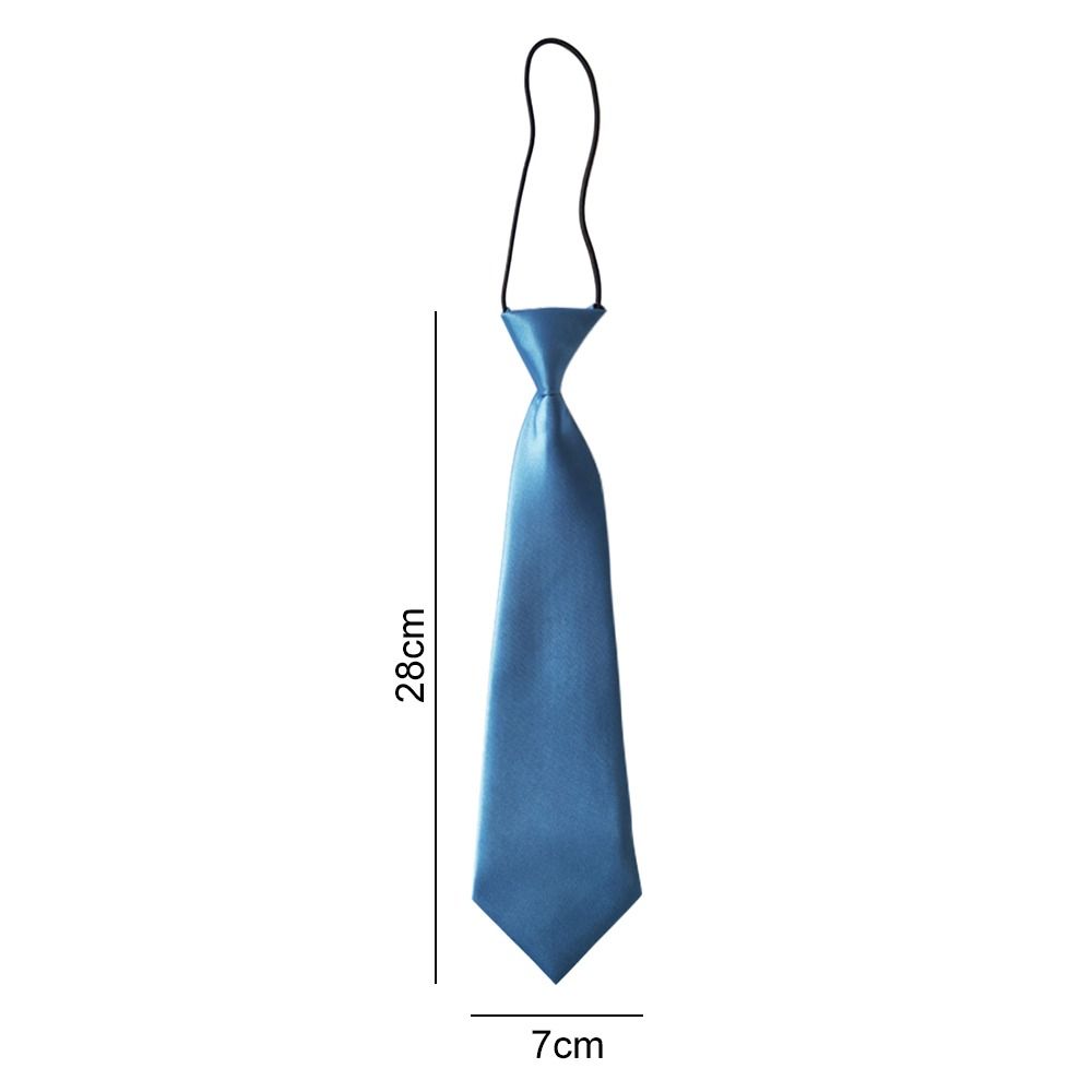 Short Style Cute Decoration Solid Color No Small Tie School Kids Tie Wedding Elastic Neck Tie
