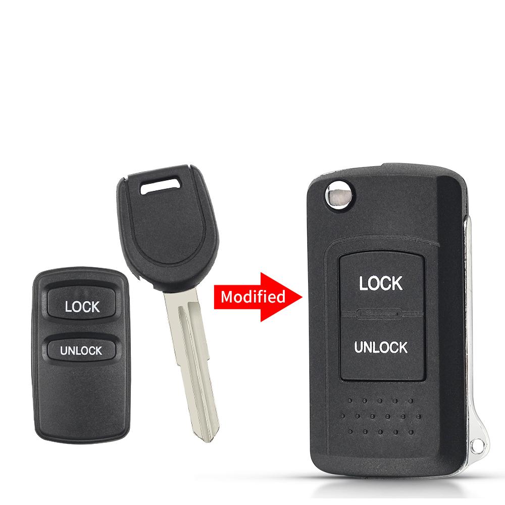 KEYYOU Remote Car Key Left/Right Blade For Mitsubishi Lance Outlander Endeavor Eclipse Galant Diamante Montero Sport 2 Buttons