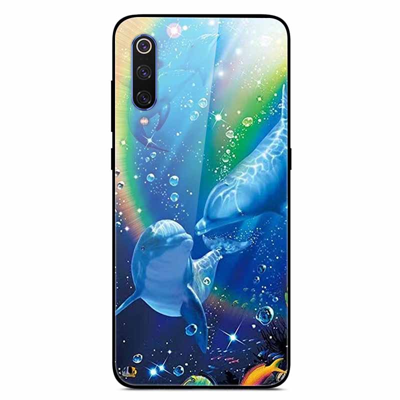 Чехлы для Xiaomi Mi A3 Роскошные Чехлы для Телефона из Закаленного Стекла Космические для Xiaomi MI 9 Lite Чехол 9lite MiA3 Жесткий Защитный Задний Корпус