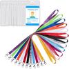 YOUOWO Lanyards 12 Pack Neck Office Lanyard 12 Colors White Blue Black Apple Green Red Pink