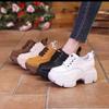 Designer Chunky Sneakers Women Spring Autumn Thick Bottom Casual Shoes Woman Fashion Suede Leather Platform Sneakers Ladies