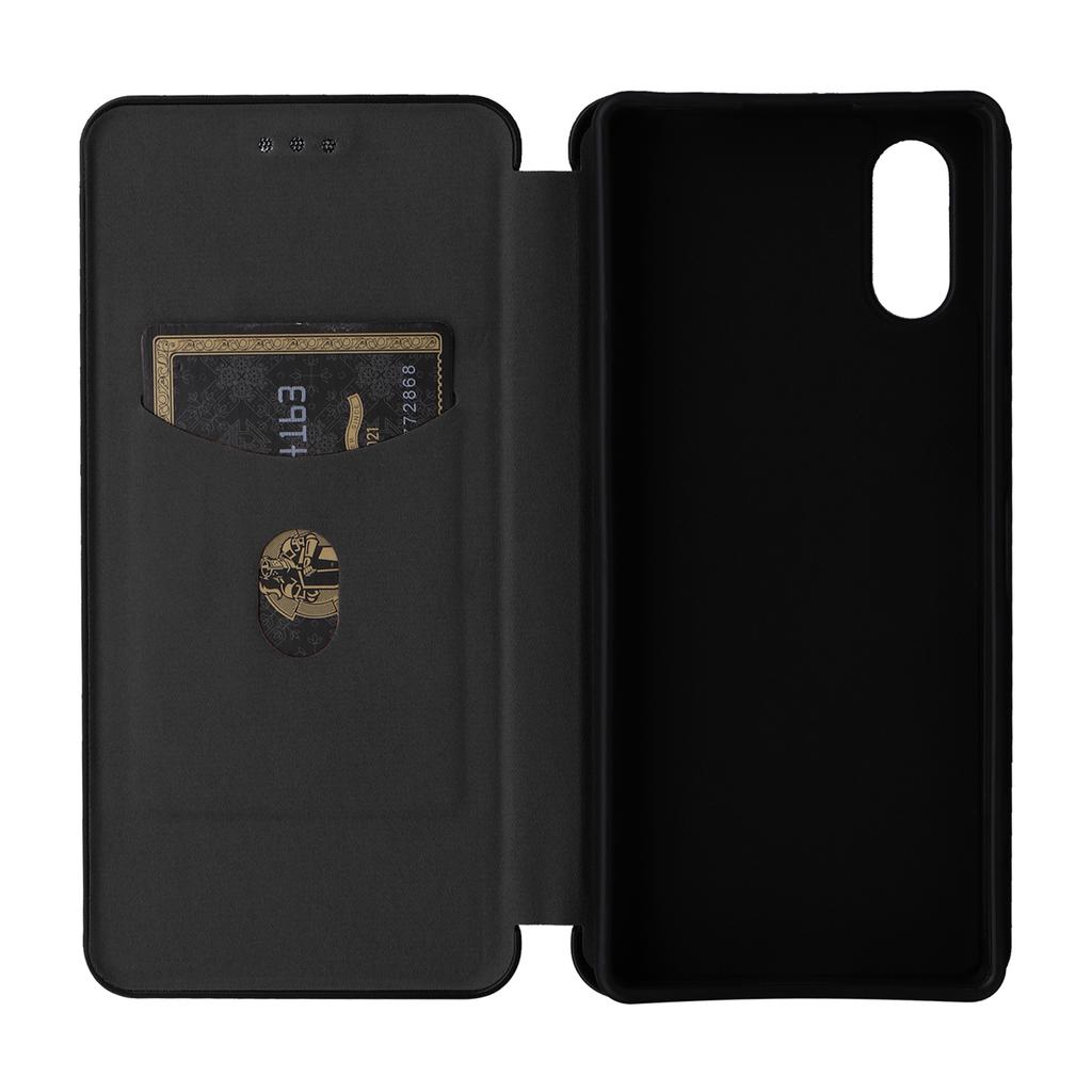 Чехол для Sony Xperia 5 V Текстура углеродного волокна Противоударный Держатель для карт Искусственная кожа Чехол для телефона