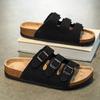 Высокое качество 2024 модные кожаные сандалии летние новые классические уличные тапочки для мужчин и женщин повседневные уличные пляжные плоские туфли C