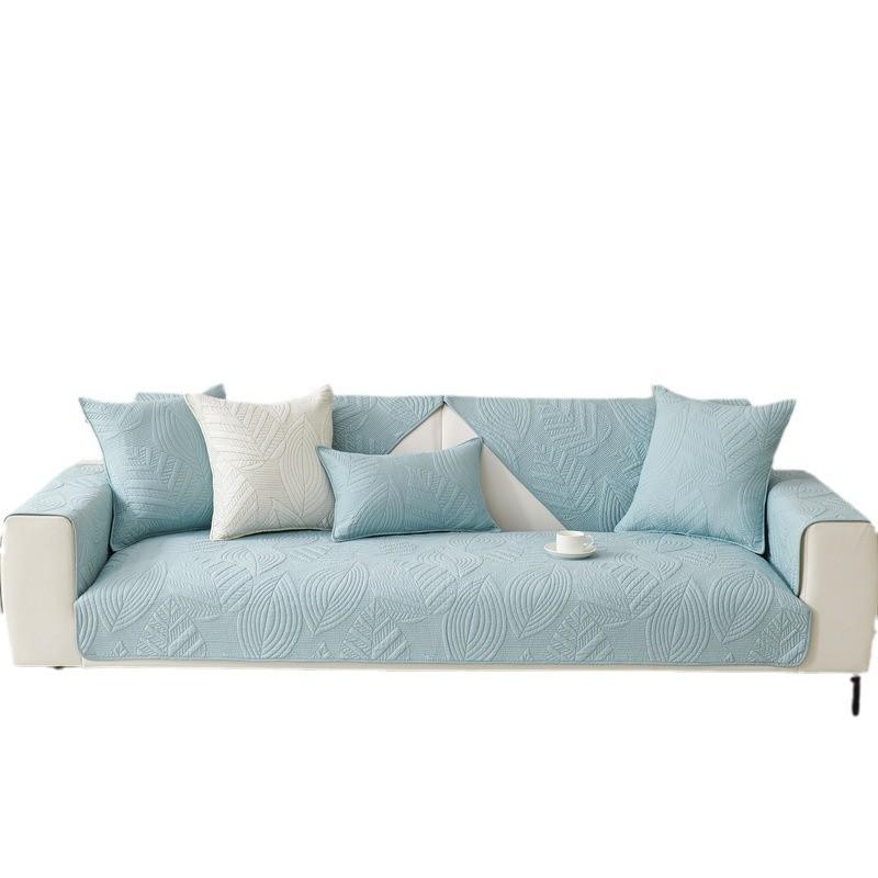 Подушка для дивана Мори, Простая современная подушка для сиденья, Нескользящий чехол для дивана, Универсальный для всех сезонов, Чехол из чистого хлопка, Ткань-полотенце, Кожа