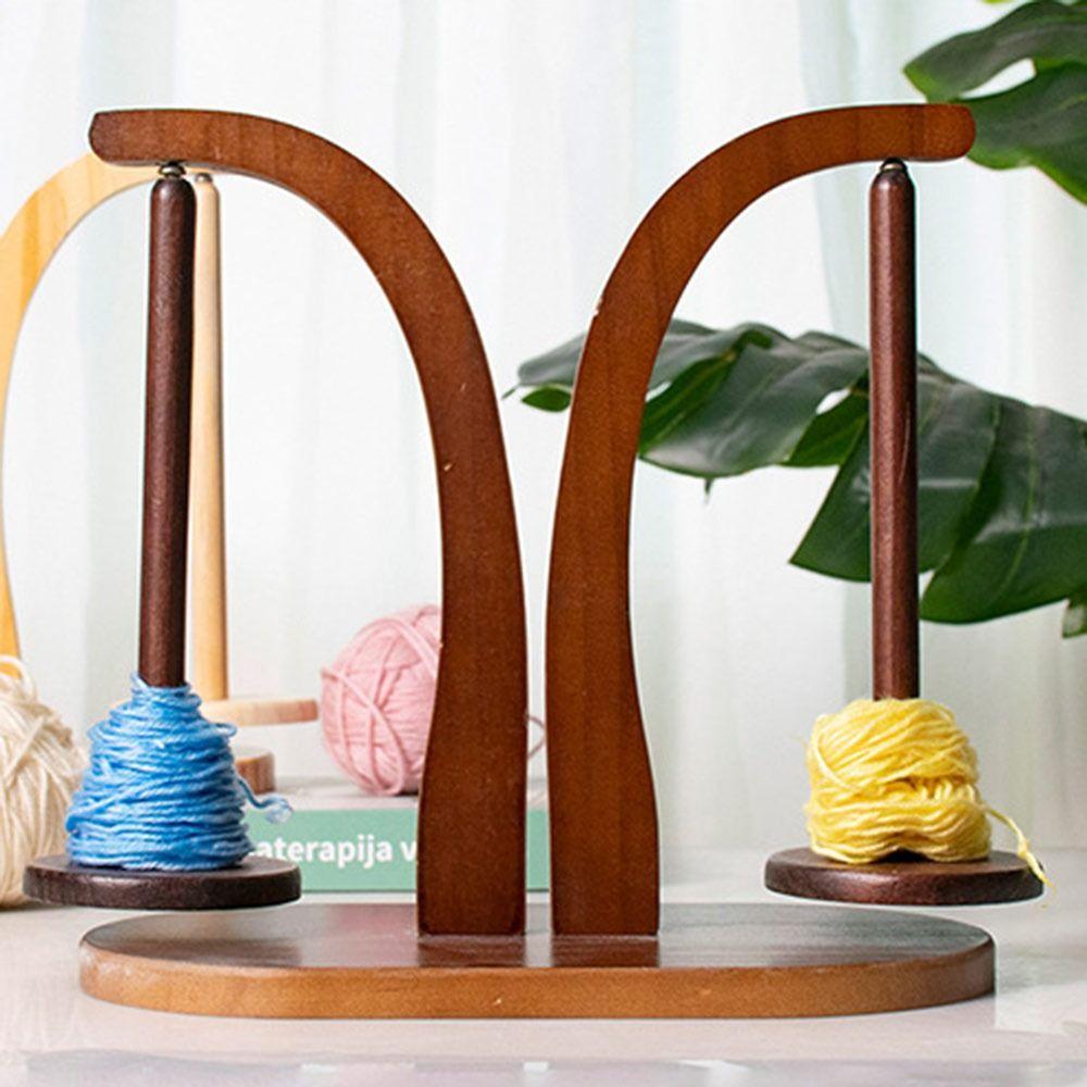 Деревянный держатель для пряжи Ручной работы Моталка для шерстяной пряжи Прочная прялка Аксессуары для вязания