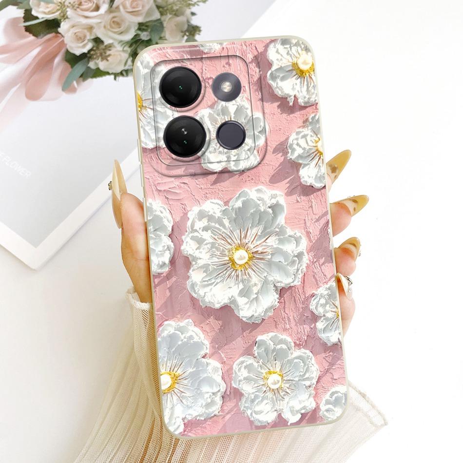 For Infinix Smart 7 HD / Smart7 Plus Cute Cat Flower Cartoon Phone Case For Infinix Smart 7HD 7Plus Soft Silicone Covers Bumpers