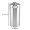 Mini Stainless Steel Beer Barrel with Spiral Cover Lid Practical Home Hotel Supplies(3.6L)