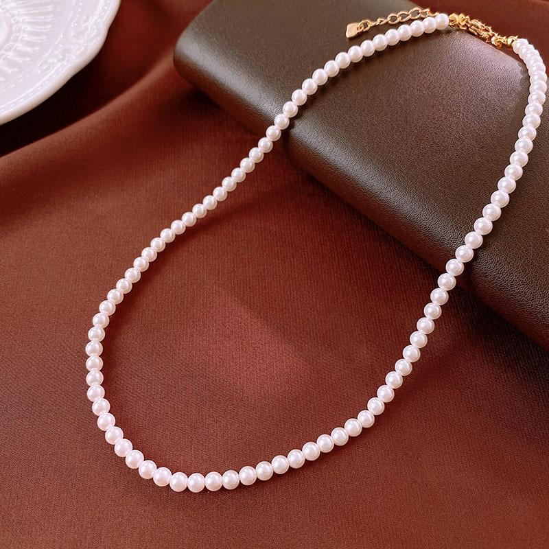 Korean temperament love butterfly pearl fringed necklace fashion collarbone chain versatile item decoration