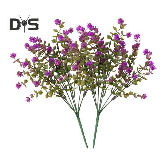 2 шт. искусственных цветов для улицы, реалистичные, устойчивые к ультрафиолетовому излучению, искусственные цветы с гибкими стеблями для подвешивания кашпо, крыльца, домашнего свадебного декора