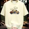 New Summer Men's Fashion T-shirt Personality Motorcycle Printed Men's T-shirt Top