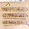 30CM Capybara Folding Ruler Drawing Tool Stationery Ruler Cartoon Measuring Ruler  School Office