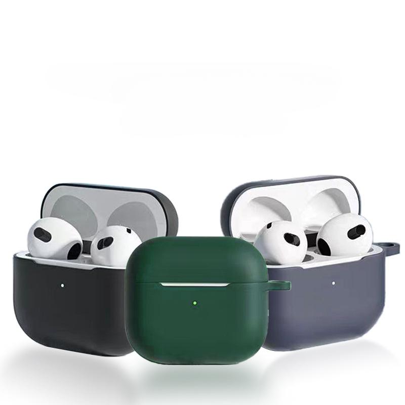 Для apple airpods 3 2022 защитный чехол для наушников силиконовый чехол милый силиконовый чехол однотонного цвета для apple airpods 3 2022