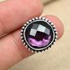 Фиолетовый аметист драгоценный камень стерлингового серебра 925 пробы ручной работы свадебный подарок ювелирные изделия для нее