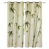 Chinese Chic Bamboo Oriental Nature Wood Window Curtains for KidsBedroom Living Room Bathroom Kicthen Door Hall Cupboard 2pieces