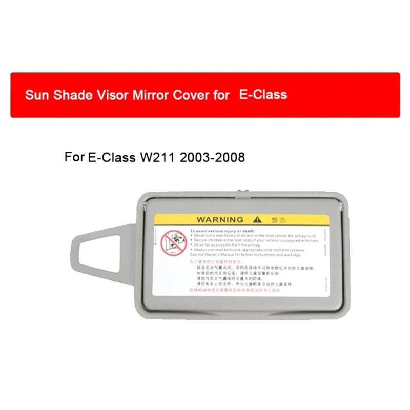 1Pair Plastic Sun Visor Mirror Cover For Mercedes W211 W219 2003-2010 Sun Shade Makeup Mirror Caps 2108102510 2118110010 L+R