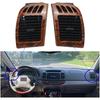 1Pair Compatible With Toyota Camry 2001-2006 Car Front Air Conditioner Outlet Grille 55650-AA020 55650-AA030 AC Air Vent Assembly(Woodgrain)