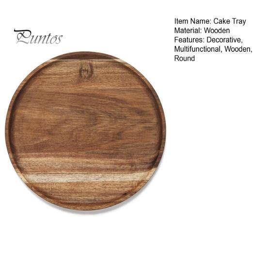 Деревянная подставка для торта и фруктов, круглый декоративный поднос для журнального столика с приподнятыми краями, кухонное сервировочное блюдо для вечеринок