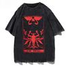 Devilman Crybaby Дьявол Таро Графическая футболка Винтажный стиранный хлопок Свободная оверсайз Харадзюку Манга Уличная одежда Повседневные топы Для мужчин Женщин