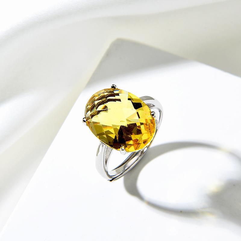 S925 Серебро Инкрустация Драгоценными Камнями Темперамент Простой Женский Комплект Ювелирных Изделий Цвет Серьги С Кристаллами Кольцо Ожерелье Ювелирные Изделия