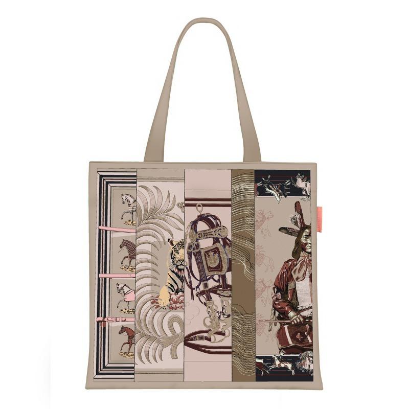 Spring new printed handbag women's oil painting series handbag shoulder bag tote bag fashion canvas bag