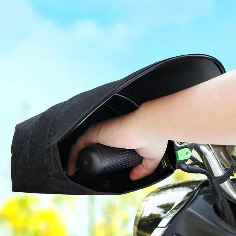 Motorcycle Gloves Handlebar Cover Waterproof Windproof UV Shield Non Slip Grip for Scooter E Bike Summer Riding Elastic Cuff
