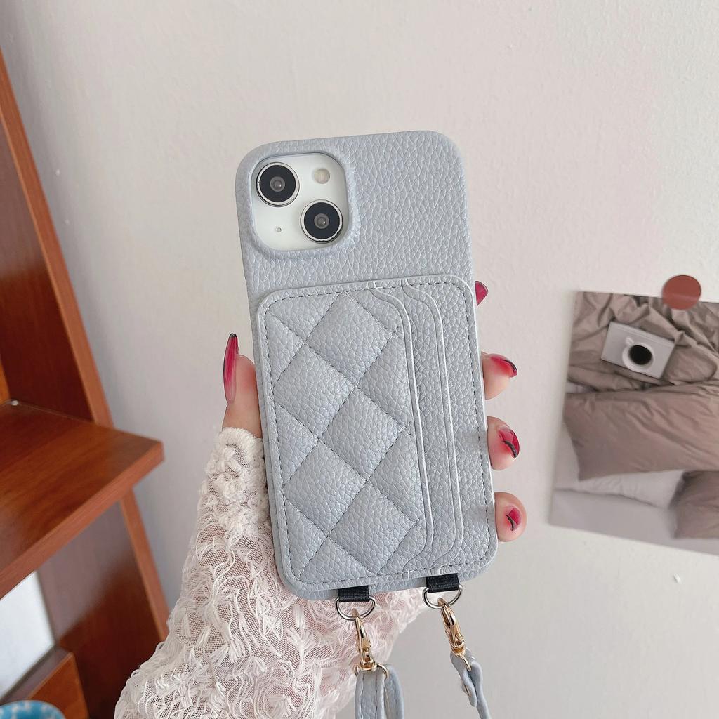 Crossbody Lanyard Luxury Card Slot Holder Phone Case for IPhone 15 14 Plus 13 12 11 Pro Max Wallet Strap Cord Bag Leather Cover