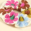 Elastic Crocheted Flower Scrunchies Flores Sweet Hair Tie Exquisite Knitted Hair Rope  Girls