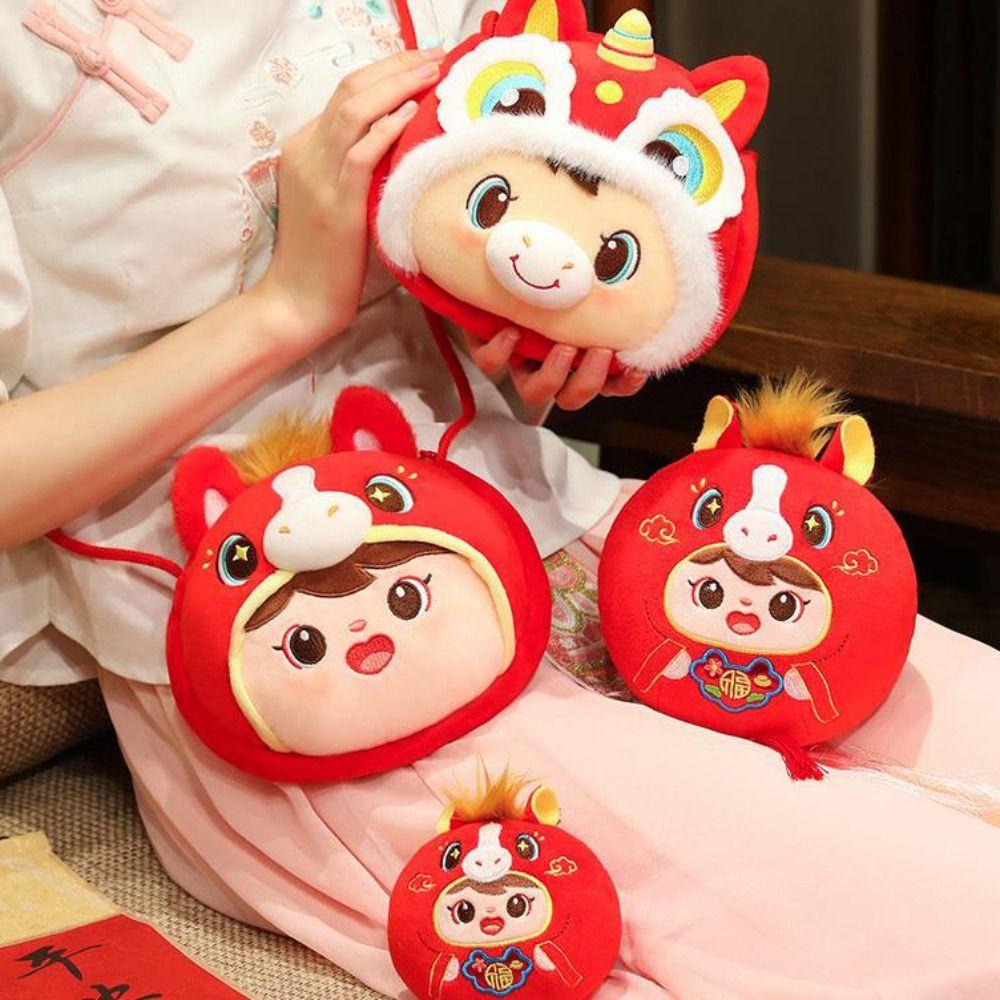 Red Packet Horse Year Money Bag Lucky Horse Lucky Horse Plush Bag Childrens Gift