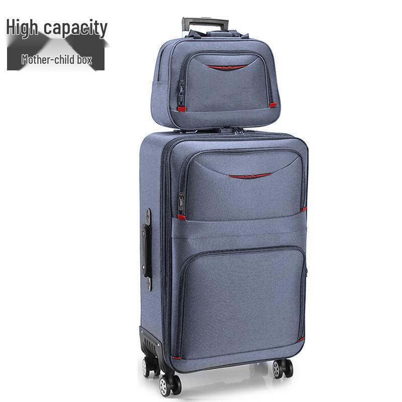 «Чемодан на колесах большой вместимости из ткани Оксфорд с универсальными колесами и замком с паролем для мужчин и женщин»