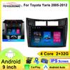 Intelligent Screen 2din Android 13 Car Radio Multimedia Video Player for Toyota Yaris 2005-2012 GPS Carplay Auto RDS