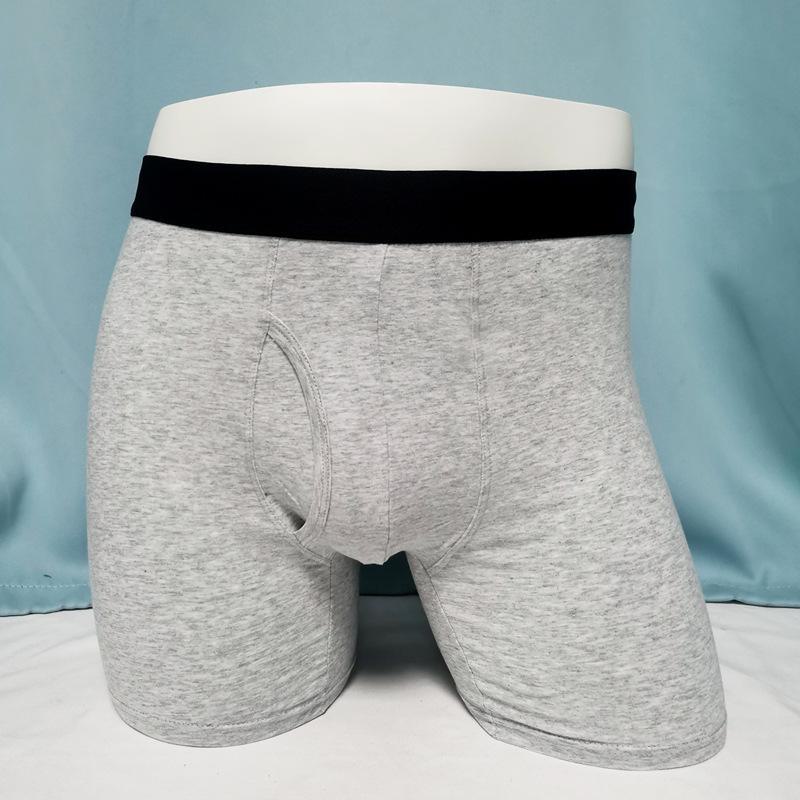 Мужские хлопковые шорты-боксеры средней длины для больших размеров - однотонные, американские и европейские размеры