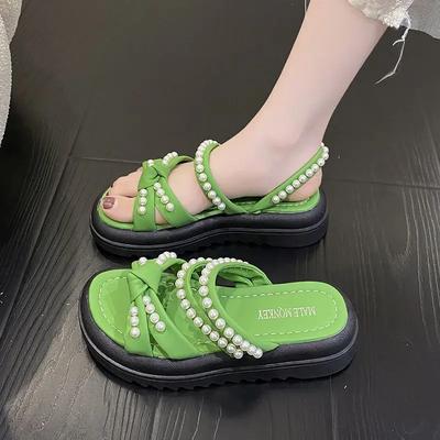 Модные сандалии для женщин, уличные женские туфли на платформе 2025, роскошная летняя обувь из ПВХ, дизайнерская, повседневная, противоскользящая, горячая, удобная, VIP обувь