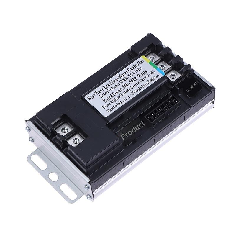 Трехрежимный контроллер синусоидальный 48В 60В 64В 72В 500Вт 3000Вт 1500Вт Бесколлекторный мотор для электровелосипеда DC контроллер 50А Для электросамоката