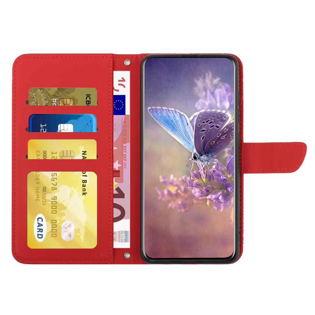For Xiaomi 15 Pro Case Leather Phone Cover with Strap,Butterfly Flower Imprint