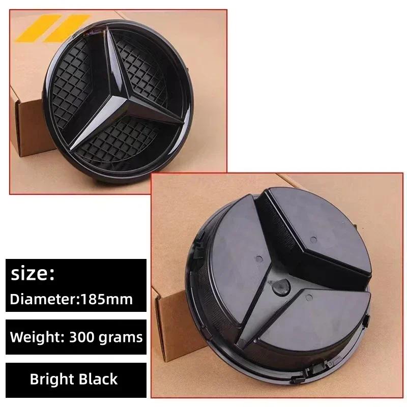 Black Border and Silver Border Decoration for Mercedes Benz W205 C E ML GL GLA CLA 2013-2016 Car Front Grilled Star Emblem Logo