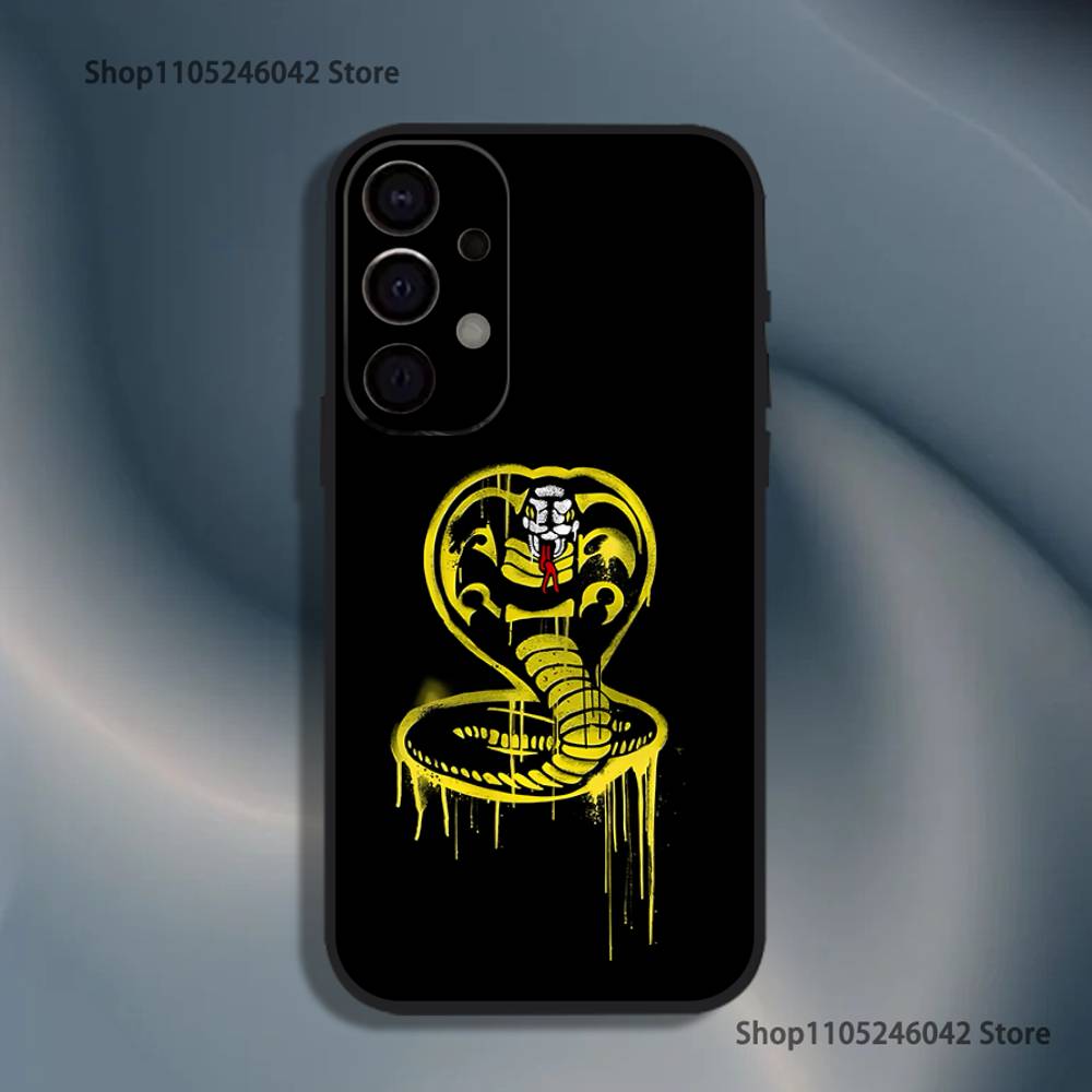 Чехол для телефона C-Cobra Kai Snake Ударопрочный для Samsung S25, S24, S21, S22, S23, S30, Ultra, S20, Plus, Fe, Lite, 5G Черный