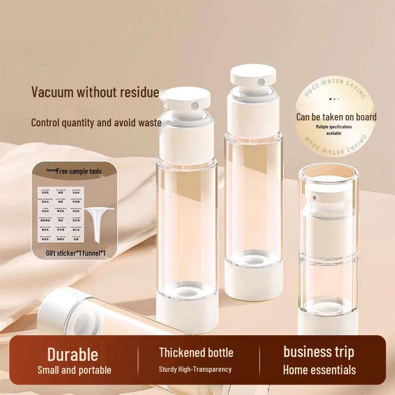 Portable Travel Skincare Bottles: Press-Type Dispenser for Lotion, Toner, and Spray Products