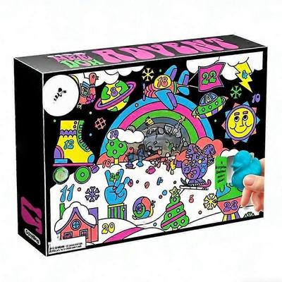 Squishmas 2026 Адвент-календарь 20 Дней Сквиши Игрушек-антистресс Рождественский Календарь Обратного Отсчета для Детей Взрослых Снятие Стресса Праздничный Подарочный Набор