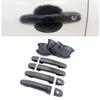 Для Toyota Corolla 2003-2012 Camry RAV4 Highlander Накладки на ручки дверей и накладки на углубления в дверях под руку, цвет под карбон, защита от царапин