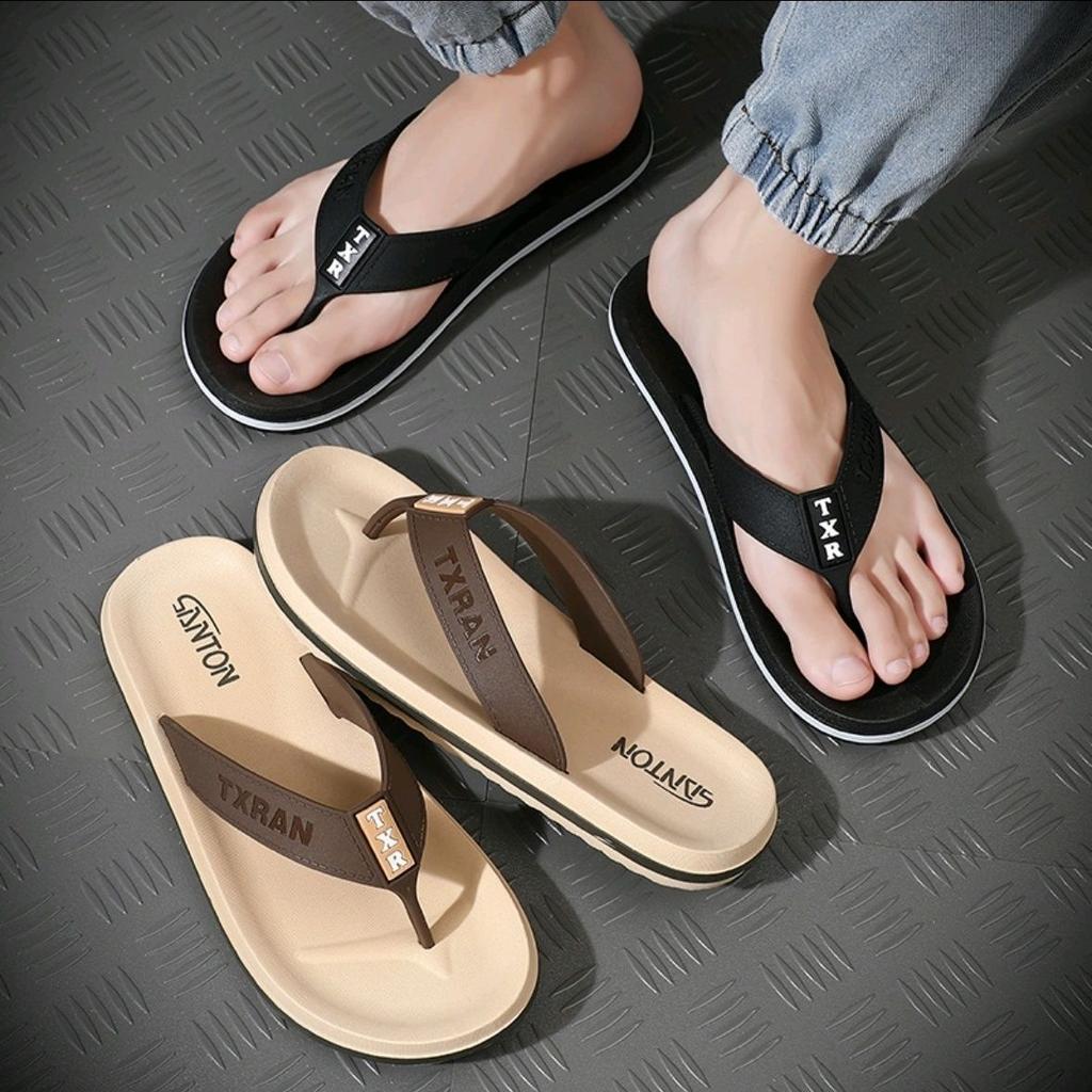 Men's Summer Beach Sandals Non-Slip Soft Sole Home House Korean Style Casual Wholesale Flip Flops Slippers for Men
