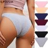 6 Pcs/Lot Women's Cotton Briefs Low Waist Bikini Underpants Underwear Panties