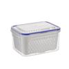 Three-Piece FCM Certified Microwaveable Food Storage Containers with Fruit and Vegetable Drainer.