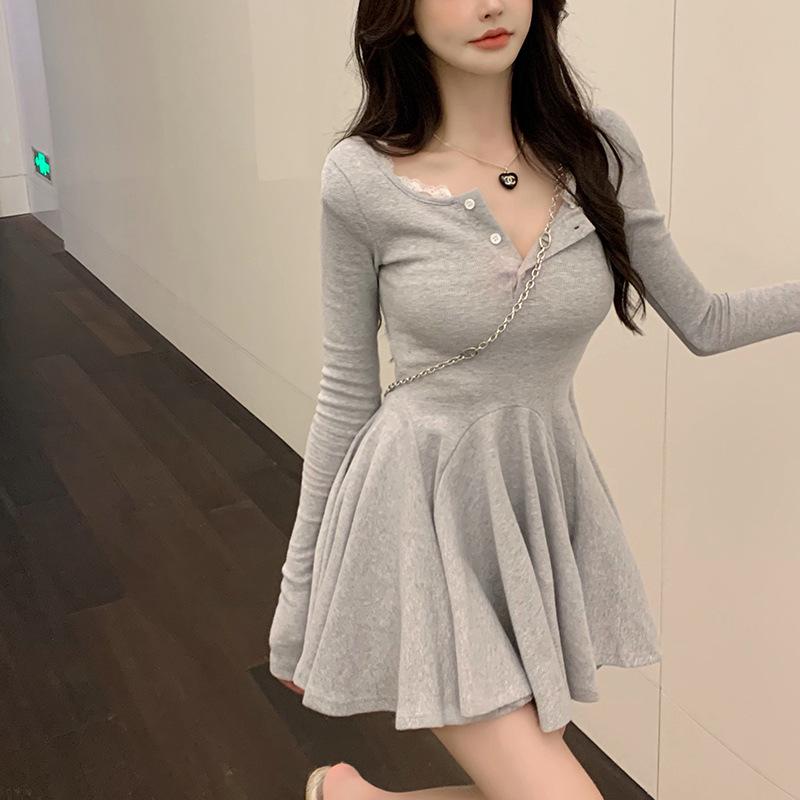 Женское сексуальное черное платье с длинными рукавами Pure Desire, осеннее платье в стиле «маленький Хепберн» по французскому крою