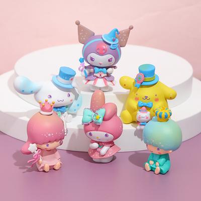 6 шт./комплект Игрушки Sanrio Моя Мелоди Куроми Аниме Фигурки Синнаморолл Каваи Кукла Милая Фигурка Действия Рождественские Подарки Фигурка для Детей Позабельная Сочлененная Масштаб