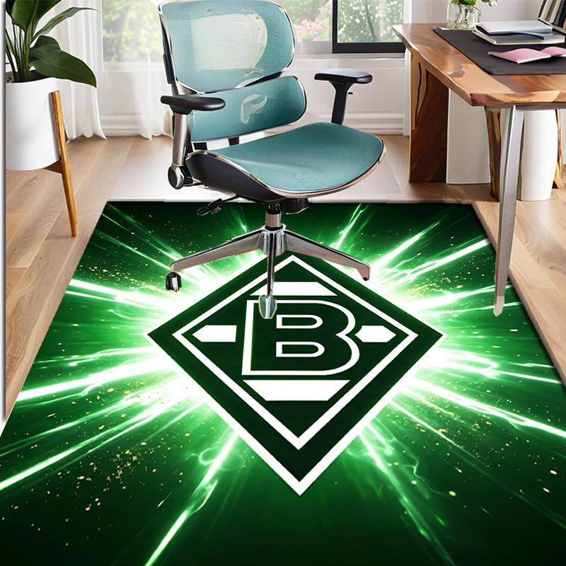 Borussia Monchengladbach Pattern Rug, Indoor/Outdoor Mat, for Picnic, Gameroom, Bedroom, Office, Living Room, Home Decor Carpet, Birthday Gift