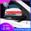 Для VW Volkswagen Jetta MK5 Golf 2 шт. Наклейки на зеркала заднего вида автомобиля Виниловая пленка Наклейки Стайлинг Для Volkswagen B7 B6 B5 Golf 4 5 6