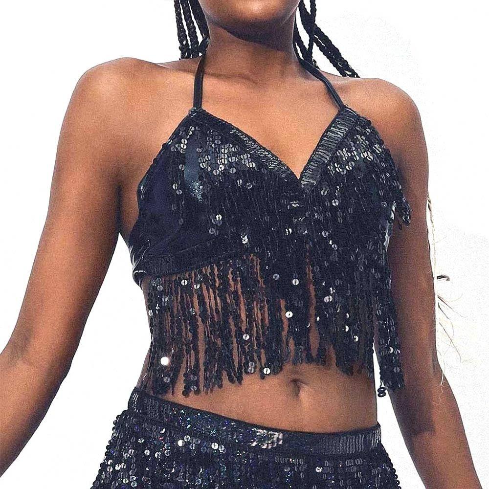 Sequin Performance Top Tassel Show Costumes Charming Belly Dance Bra  For Thailand/India/Arab