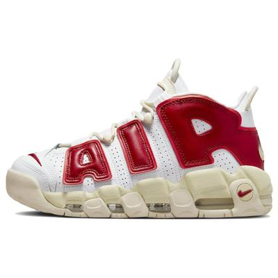 Женские кроссовки Air More Uptempo Белые Красные Парусина Университетский Красный FN3497-100