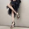 Fashion Ladies Shoes Strip Pole Dance Stiletto Women's Sandals Sexy Black Open Toe Thin Heels Cheap Liquidation Korea Luxury Summer or H