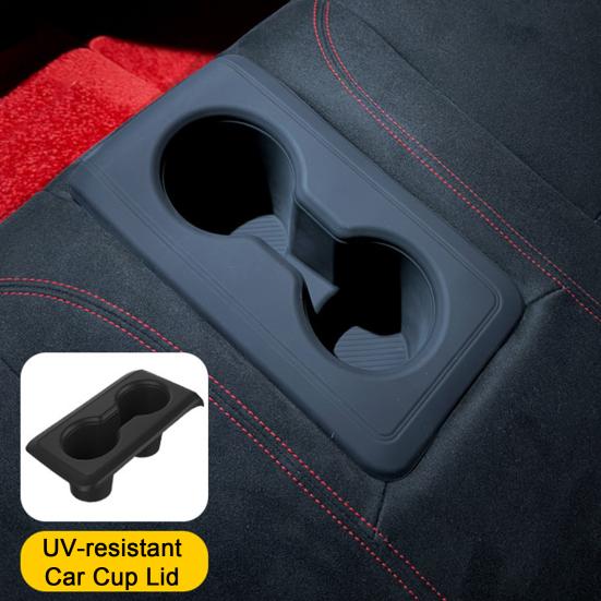 Cup Holder Insert for Civic Type R FL5 Rear Seat Leakproof Silicone Center Console Cup Stand Easy Installation Car Interior Accessories